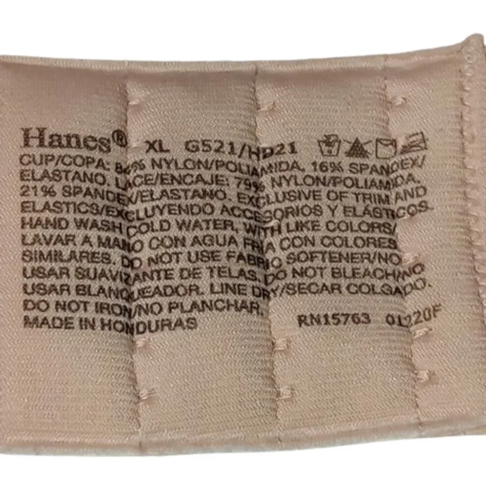 Hanes Women's Oh So Light Contour ComfortFlex Fit Wirefree Bra in Nude (G521) XL
